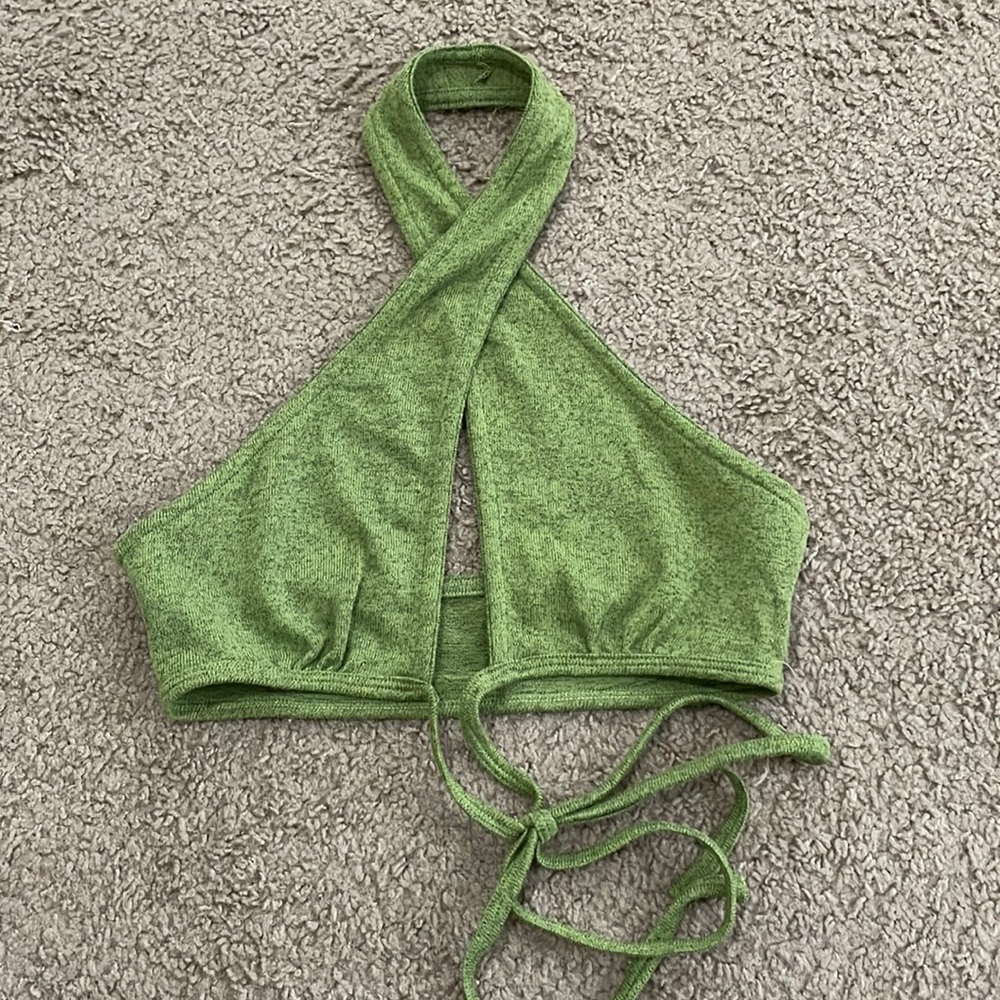 Green Crop Top